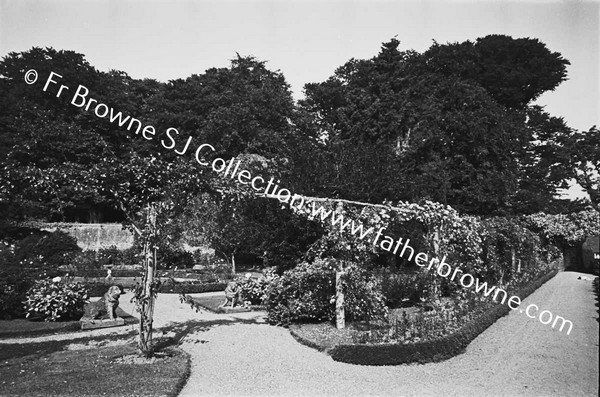 MALAHIDE CASTLE PERGOLA AND SUNDIAL IN GARDEN